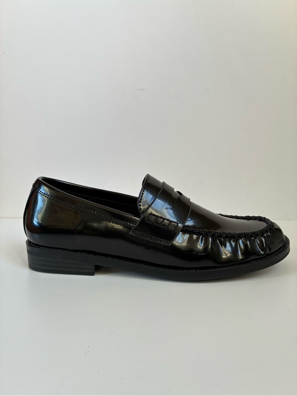 JustFab Women’s Black Patent Penny Loafers Sz. 6.5